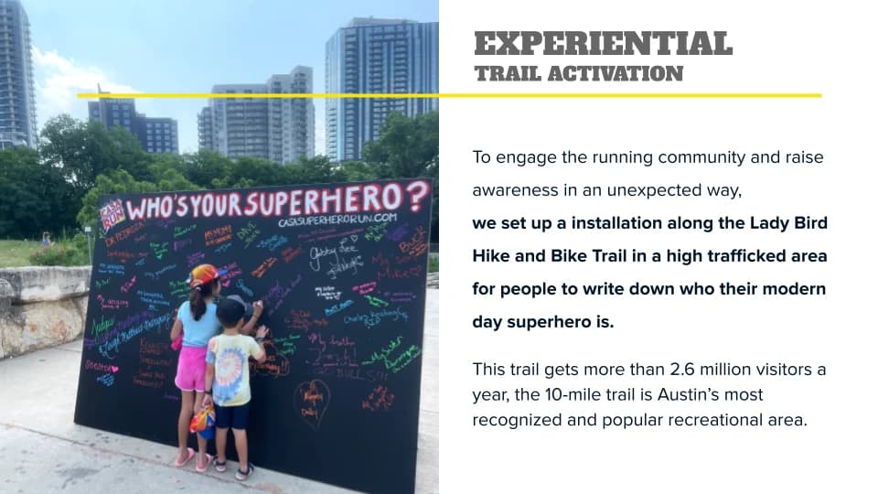 Experiential trail activation
